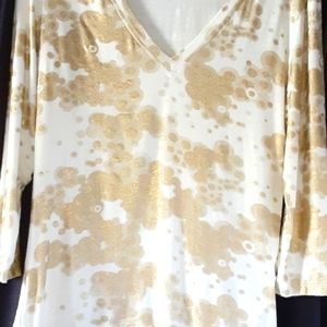 SAKS LIOR PARIS WHITE GOLD TOP NEW!